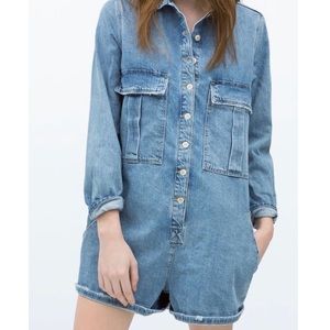 Short Denim Jumpsuit